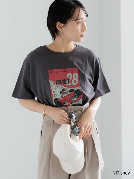 【Disney】MICKEY/ロゴプリントTシャツ