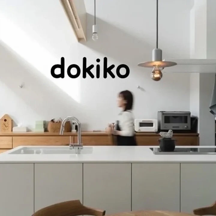 キッチンと「dokiko」の文字