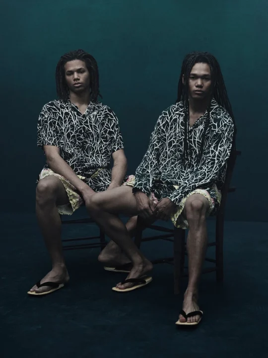 ハワイアンシャツとショーツ