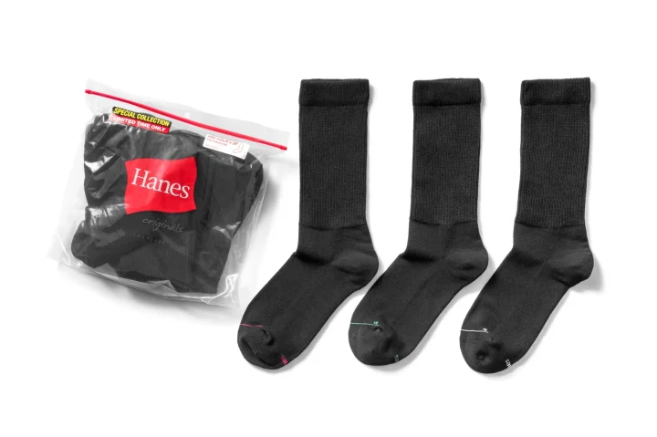 Hanes originals RIB SOCKS Black