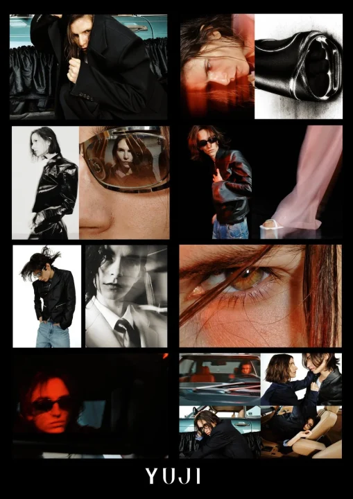 男性モデルのコラージュ