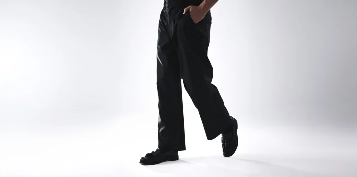 ワイドシルエットの着用イメージ