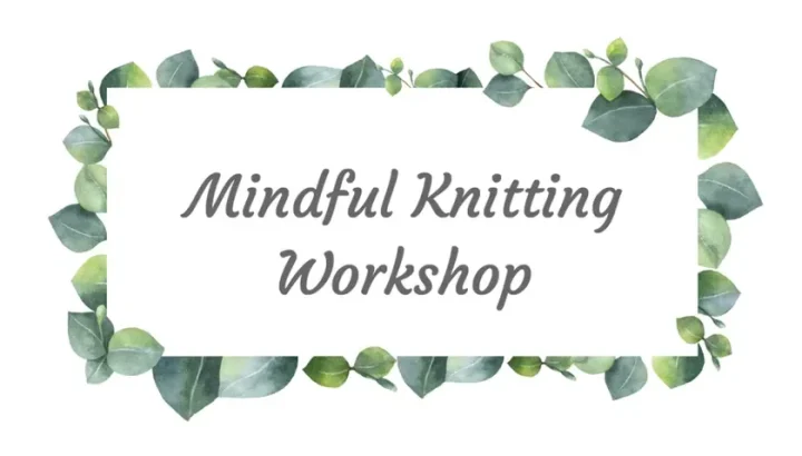 Mindful Knitting Workshopのロゴとユーカリの葉