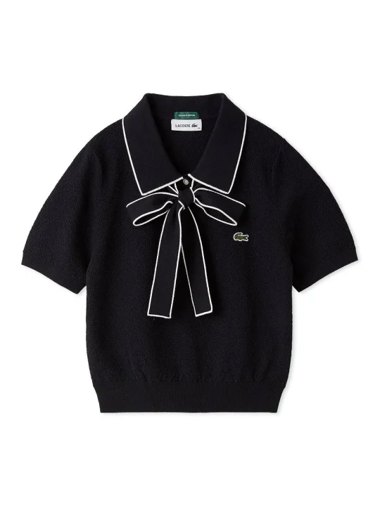 LACOSTEボウタイポロニットプルオーバー NVY