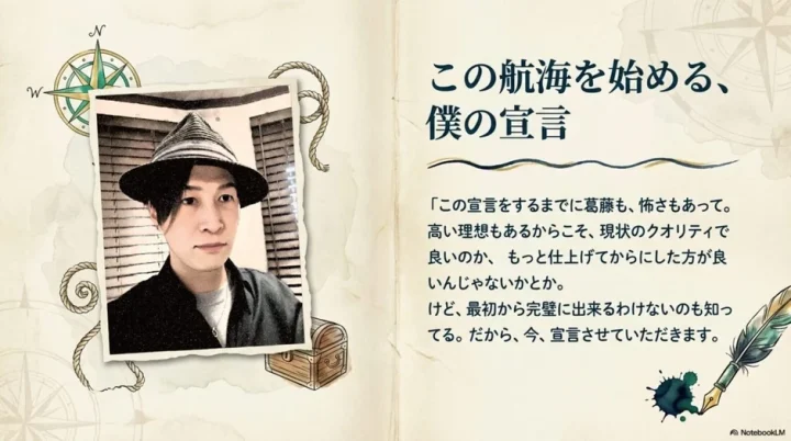 この航海を始める、僕の宣言