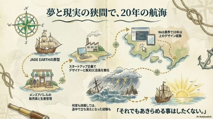 夢と現実の狭間で、20年の航海