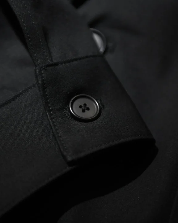 袖口のボタンのクローズアップ