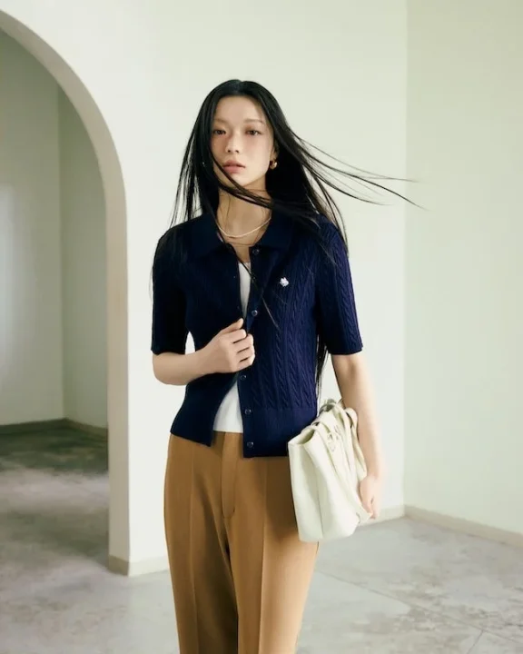 ネイビーショートスリーブカーディガン