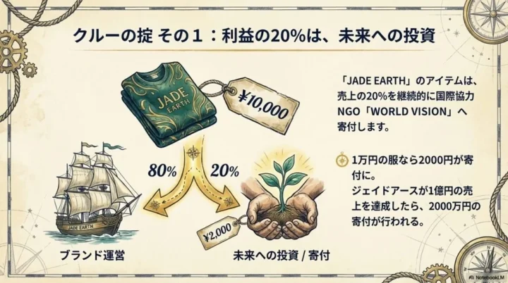 クルーの掟 その1:利益の20%は、未来への投資