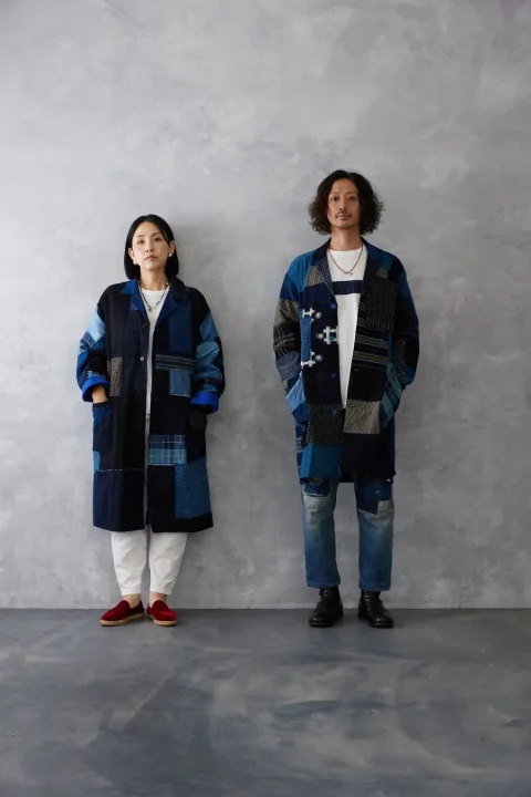 BOROコートを着た男女