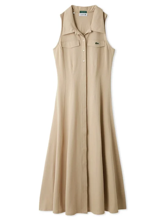 LACOSTEアメスリポロワンピース BEG