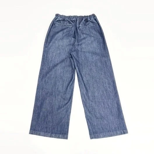 ハイブリッドデニムイージーワイドパンツ背面