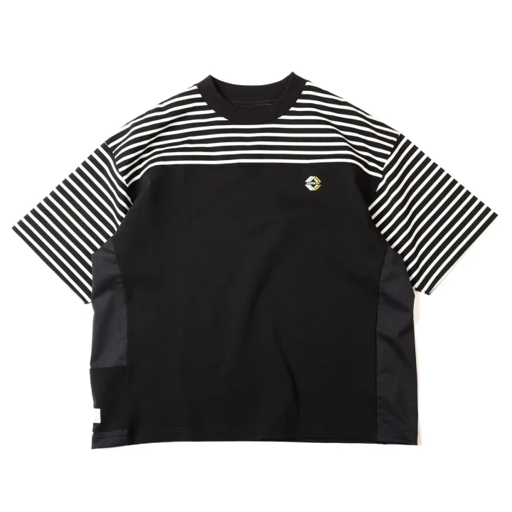 BLOCK MOCK NECK T-SHIRTS