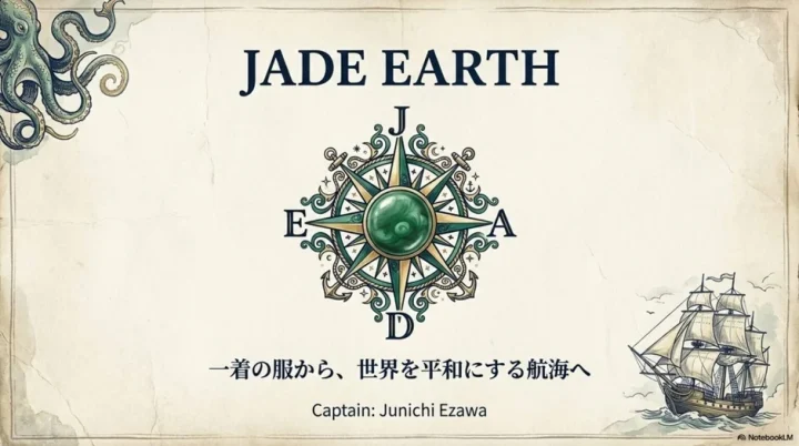 JADE EARTH J E A D 一着の服から、世界を平和にする航海へ Captain: Junichi Ezawa NotebookLM