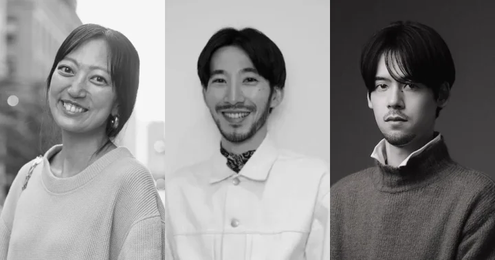 飯島亜沙子ディレクター、橋本航平バイヤー、本橋涼介ヘッドリポーター、村上要編集長のポートレート