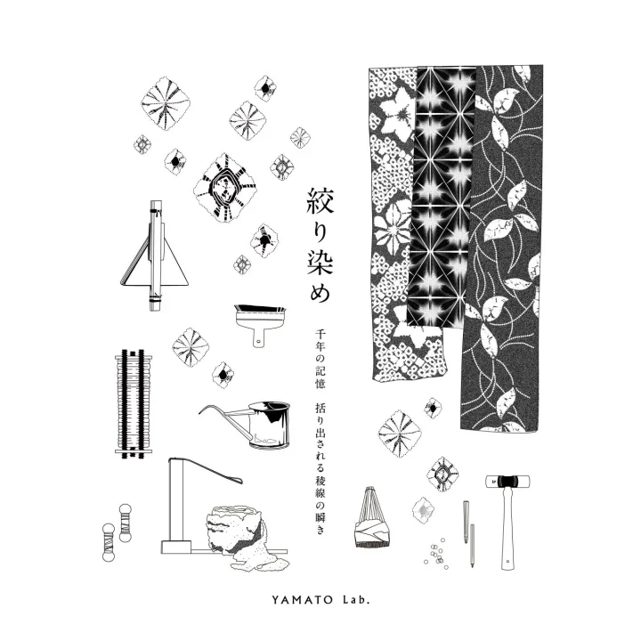 絞り染めイラスト