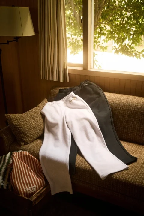 Embroidered Sweat Full-Length Pants