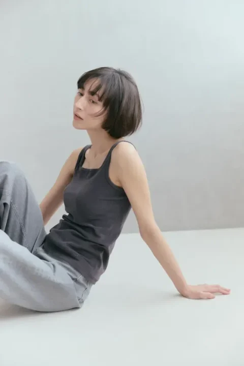 Cup In Pile Tank Top 着用イメージ2