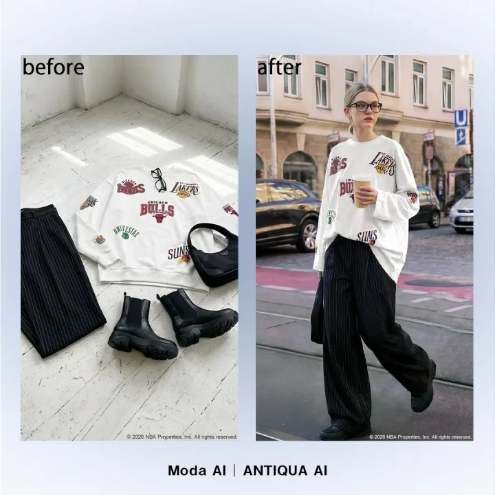 従来の画像制作とModaAIの比較
