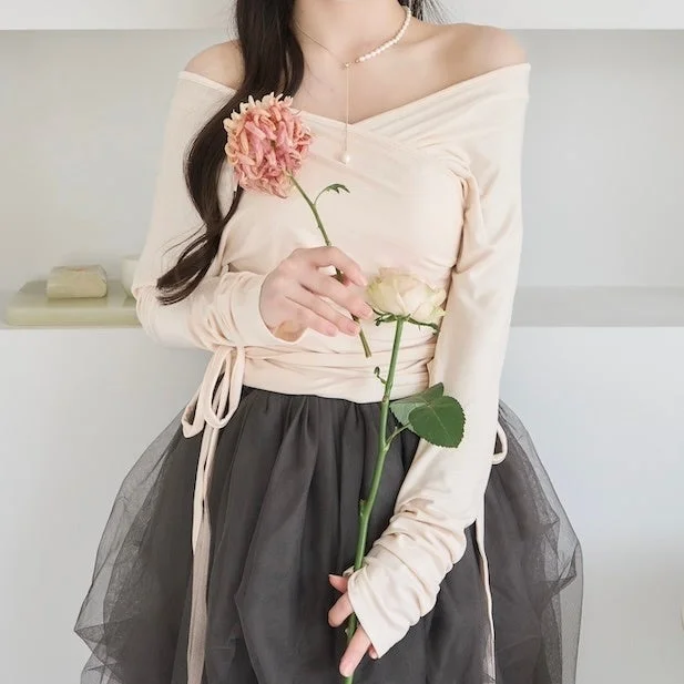 double ribbon cross tops