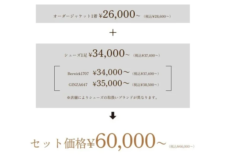 シューズセット価格
