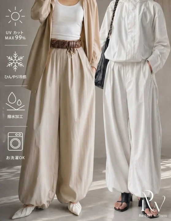 2WAY裾ドロストボリュームバルーンワイドパンツ