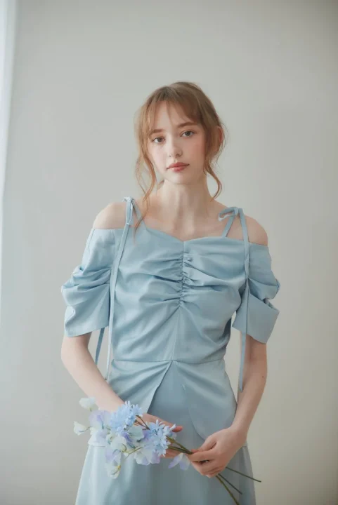 Silky Line Satin Dress