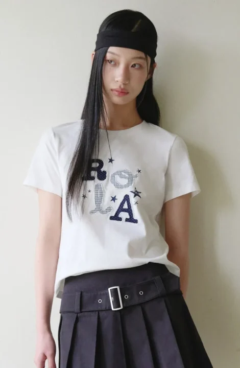 ROLA LETTERING PATCHWORK T-SHIRT