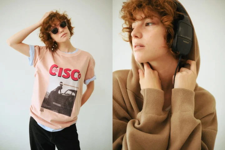 Tシャツとパーカーの人物