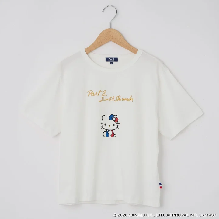 ハローキティトリコロールプリントTシャツ（キナリ）