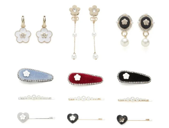 バリエーションピアスとヘアクリップSET