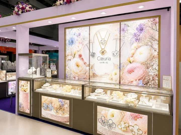 Cœuriaのジュエリー展示ブース