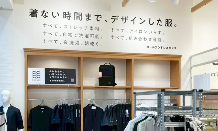 CALL&RESPONSE 機能性ウェアのディスプレイ