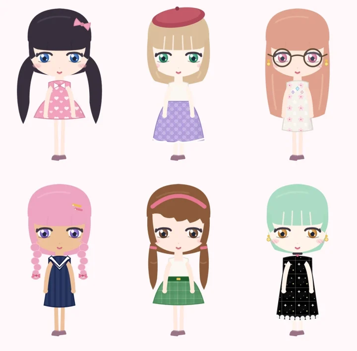 様々なアバターのイラスト