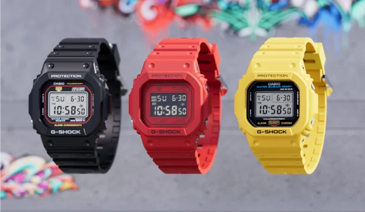 3色のG-SHOCK腕時計