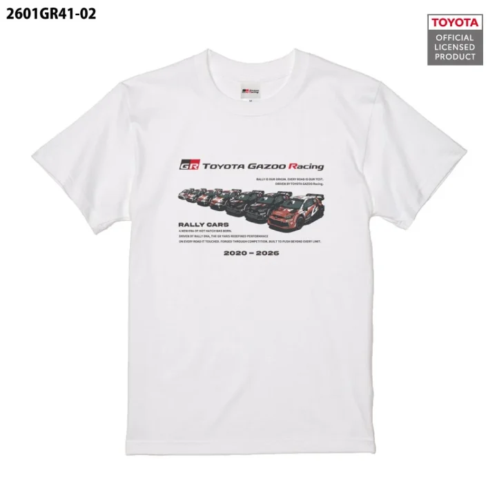 TOYOTA GAZOO Racing監修 歴代ラリーカーTシャツ