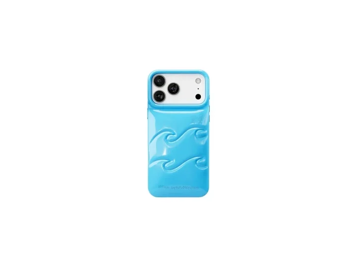 水色の波模様iPhoneケース