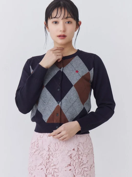 POLO BCSアーガイルニットカーデ