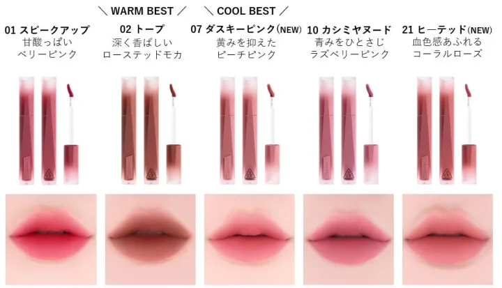 WARM BEST & COOL BEST カラー見本
