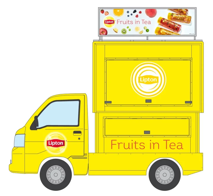 リプトン フルーツインティーキッチンカーのイラスト