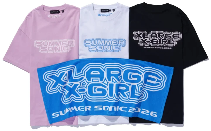 XLARGE X-GIRL SUMMER SONIC 2026 コラボTシャツとタオル
