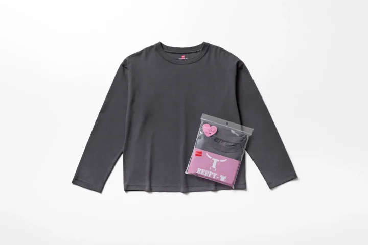 Hanes BEEFY-T for HER クルーネックロングスリーブTシャツ パッケージ