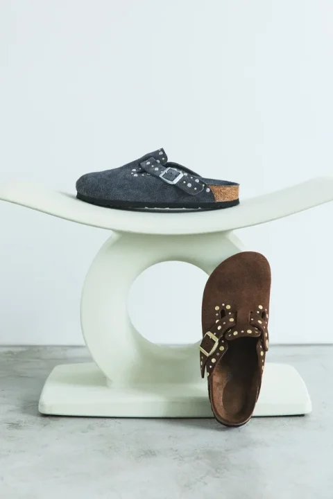 グレーとブラウンのBIRKENSTOCK Bostonの配置
