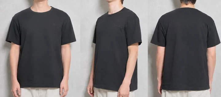 黒いTシャツを着た男性