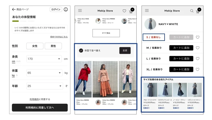 aunn Personalizationの画面イメージ