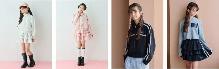 複数の少女がスポーティーな服着用