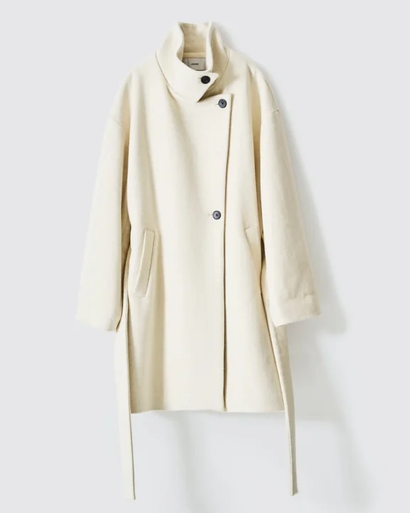 STAND COLLAR WOOL COAT