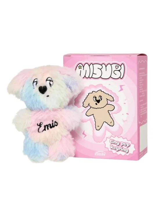 MISUGIの犬型キーホルダーとパッケージ