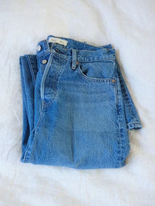 Washed Denim Pants