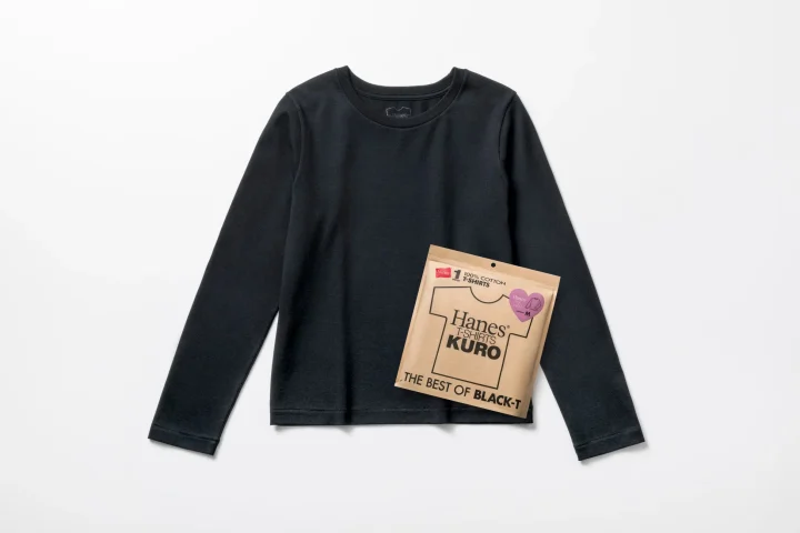 Hanes KURO for HER クルーネックロングスリーブTシャツ パッケージ